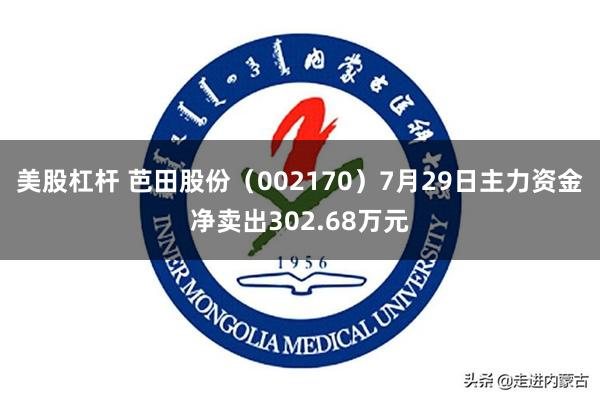 美股杠杆 芭田股份（002170）7月29日主力资金净卖出302.68万元